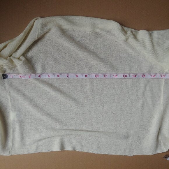 J Jill linen cotton lightweight knit cardigan sweater butter cream yello… - Picture 7 of 9